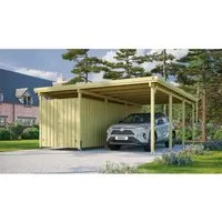 Weka Einzelcarport 607 Gr.3 mit XXL Geräteraum