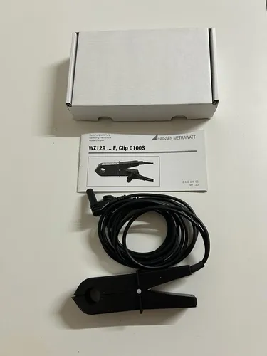 Gossen Metrawatt WZ12C Stromzangenadapter - Elektrobedarf - Kompakter Zangenstromwandler für präzise Messungen von 1mA bis 150A, ideal für Multimeter und Leistungsmessgeräte, mit angespitzten Schnabelwangen für einfachen Zugang.