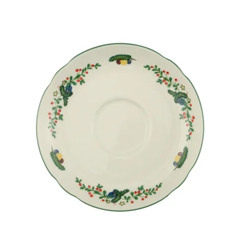 Seltmann Weiden [DL] Marieluise Teeuntertasse 13 cm rund mit Relief Weihnachten [RAB] [SP] UVP: 9,00