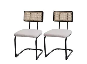 2er-Set Freischwinger-Stuhl MCW-K88 in weiß von MCW