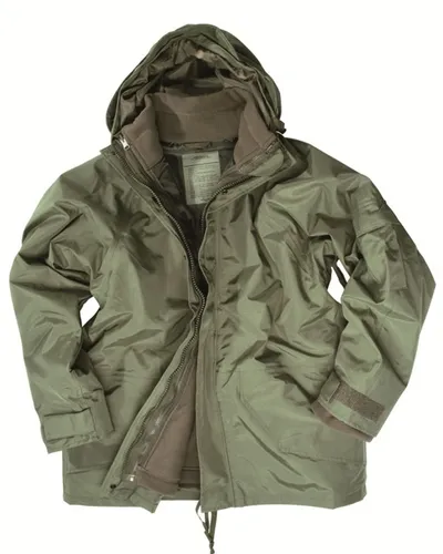 US Nässeschutz mit Fleecejacke - Oliv, NEU - Funktionsjacke in Größe S, bietet optimalen Wetterschutz und zusätzlichen Komfort durch die integrierte Fleecejacke.