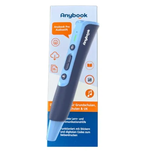 Anybook Lernspielzeug Pro Audiostift M700 - Audiostift mit Aufnahmefunktion, fördert Sprachtherapie und Lernen, ideal für Kinder ab 4 Jahren