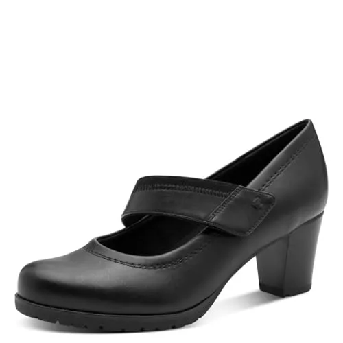 Jana Damen Pumps Vegan mit Klettverschluss, Schwarz, 38 EU - Stilvolle Pumps mit Klettverschluss für jeden Anlass. Hergestellt aus hochwertigen veganen Materialien bieten sie optimalen Tragekomfort und eine perfekte Passform für breite Füße.