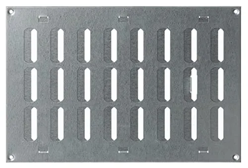 Steinberg14 Verzinkt 300x200mm Lüftungsgitter aus Metall mit Verschließbaren Lamellen - Rechteckig