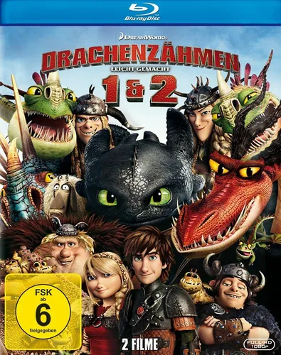 Blu-ray DRACHENZÄHMEN LEICHT GEMACHT 1 + 2 (Doppelset) # DreamWorks ++NEU