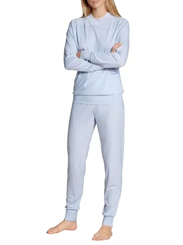 Calida Elegant Dreams Pyjama With Cuff Hellblau von CALIDA