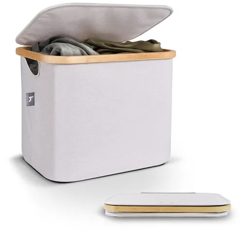 HENNEZ Wäschekorb Aufbewahrungsbox mit Deckel 40L, kompatibel mit IKEA KALLAX Regal, Aufbewahrungsboxen