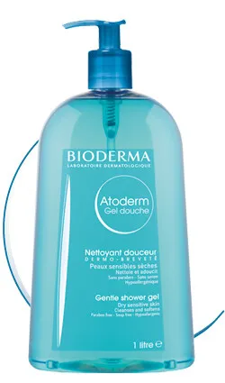 Bioderma Atoderm Duschgel 1000ml - Feuchtigkeitsspendendes Duschgel für normale bis trockene, empfindliche Haut. Schützt die Hautbarriere und reduziert Spannungsgefühle. Ideal für die ganze Familie.