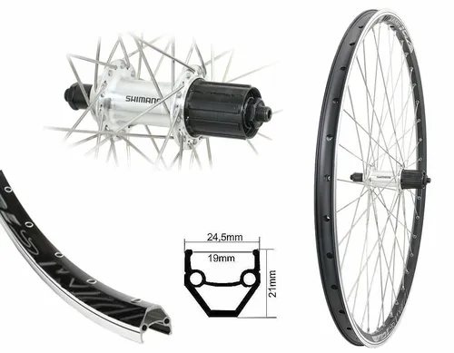 Zoll Hinterrad DMS19 622-19 schwarz Shimano FH-TX500 silber 8-10 fach TX500 28