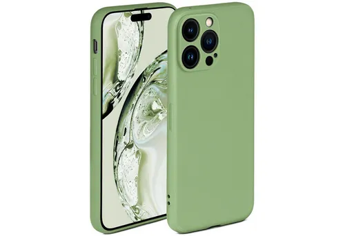 ONEFLOW Handyhülle für iPhone 14 Pro Hülle Silikon Soft Case Pastell Grün 6,1 Zoll, Silikonhülle Cover Dünn Handytasche TPU Schutzhülle mit Kameraschutz