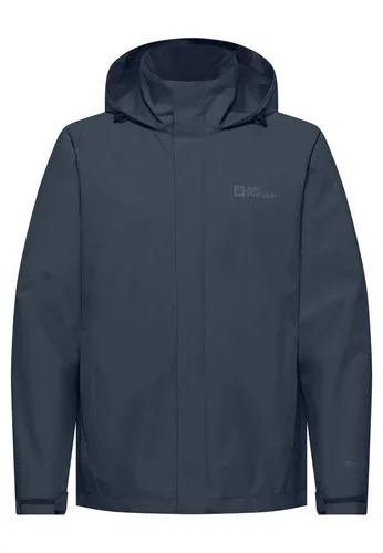 Jack Wolfskin Trailtime 2L Jacket M - Wasserdichte Funktionsjacke für Herren - Funktionsjacken mit 10.000 mm Wassersäule und 6.000 g/m²/24Std Atmungsaktivität. Ideal für Outdoor-Aktivitäten und den Alltag. Verstellbare Kapuze und praktische Hüfttaschen bieten zusätzlichen Komfort.