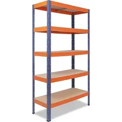 shelfplaza PRO Schwerlastregal 200x120x45 cm - Werkstatteinrichtung mit 5 Böden und 200 kg Traglast pro Boden, ideal für Garage oder Lager, einfach ohne Schrauben aufzubauen und in Deutschland hergestellt.