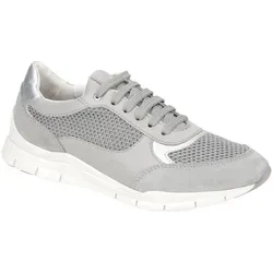 GEOX Sneaker SUKIE aus Glattleder, Grau, Damen