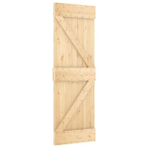 vidaXL Tür NARVIK Natur 70 x 210 cm aus Massivkiefer in beige von vidaXL