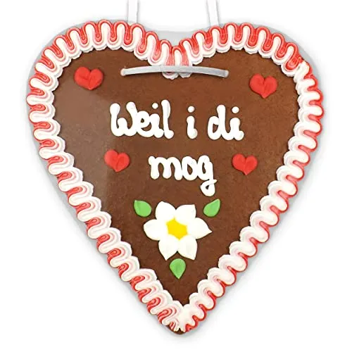 Lebkuchenherz, 21cm - Weil I di mog
