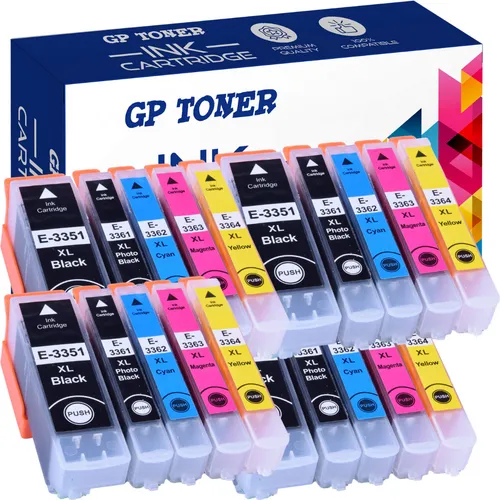 Kompatible Druckerpatronen für Epson XP 530/540/630/640/830/900-33XL CMYK X4 - Tintenpatronen für Tintenstrahldrucker, hochwertige PREMIUM-Qualität, verstopfen nicht und bieten mehr Druckvolumen mit 4x Black und 4x Color Patronen.