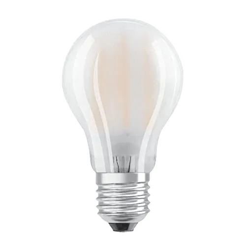OSRAM LED-Lampen mit E27 Sockel | klassische Kolbenform, matt, energiesparend, 60W-Ersatz, warm weiß, Lebensdauer (15.000H) | PARATHOM CLASSIC A 60 FR 6.5 W/2700 K E27