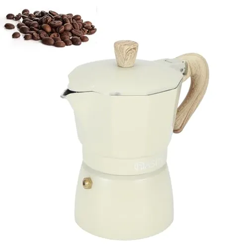 Herd Espressomaschine, Moka Topf Kochfeld Kaffeemaschine Moka Express Aluminium Kaffeekanne für Büro Home Cafetera 3-Tasse/6-Tasse(3-Cup)