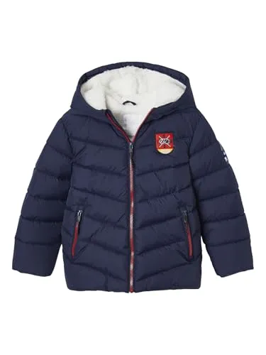 Vertbaudet Jungen Skijacke mit Fleecefutter und Recycling-Polyester marine 140