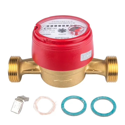 SPEWA Wasserzähler 1 Zoll AG BL 130mm Warmwasser Q3 = 4 Eichung 2026