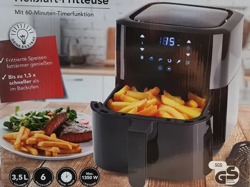 Heißluftfritteuse Digitale 8in1 Heißluftfritteuse 3,5 Liter Fassungsvermögen K