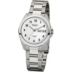 Regent Herrenarmbanduhr Edelstahl F524 - Schwarz