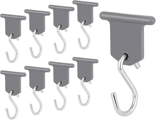 Stück Kederleiste Haken, RV Markisenhaken Camping Markisen Kederschiene Haken Zubehör, S Förmige Hakens Set für Wohnmobil, Wohnwagen, Innen und Außendekoration(Grau) 8