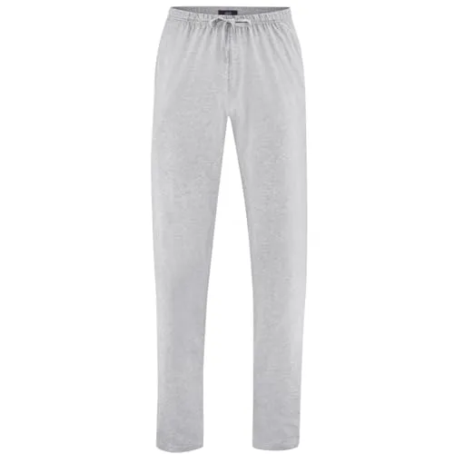 Living Crafts- Relax-Hose | Relax-Hose - Bequemes Single Jersey, Sehr Weich und Geschmeidig, Elastischer Bund mit Bindeband, Seitententaschen (, Grey Melange)