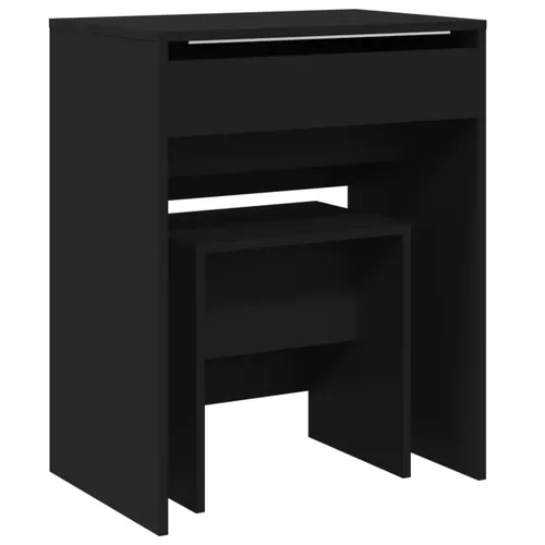 vidaXL Schminktisch mit Hocker Schwarz 60x40x113,5 cm von vidaXL