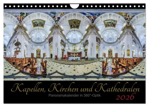 Kapellen, Kirchen und Kathedralen 2026 (Wandkalender 2026) - Hochwertiger Wandkalender im DIN A4 Format mit 12 beeindruckenden Motiven. Ideal für eine stilvolle Wohnraumgestaltung und als perfektes Geschenk für jeden Anlass.