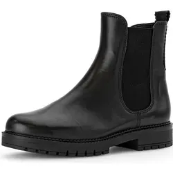 Gabor Comfort Stiefelette Damen, schwarz, Gr. 38,5 - Wanderschuhe mit komfortabler Mehrweite H für zusätzlichen Platz. Hochwertiges Leder, umweltfreundlich produziert, ideal für den Alltag und die warme Jahreszeit.