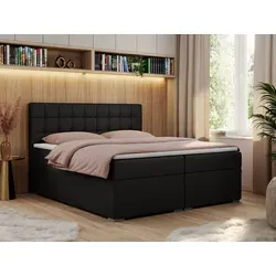 CARMEN Boxspringbett 140x200 in schwarz von MKS Meble