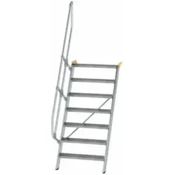 Alutreppe 7 Stufen mit einseitigem Handlauf von Günzburger