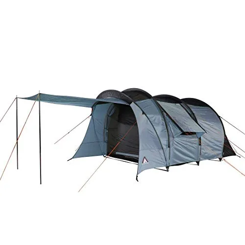 10T Outdoor Equipment Tunnel O5 Zelt Oslo für 5 Personen - Wasserdichtes Tunnelzelt (5000mm) mit XXL Schlafkabine, ideal für Familien und Freunde. Leichter Aufbau, gute Belüftung und UV-beständiges Material für unvergessliche Campingabenteuer.