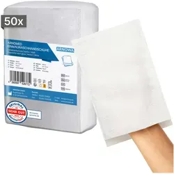 Arnomed Einmalwaschlappen Molton, 75g/m², 22 x 15cm - 50 Stück - Waschlappen & -handschuhe für Babys, besonders hautfreundlich und dermatologisch getestet für sanfte Pflege von Babys und Erwachsenen.