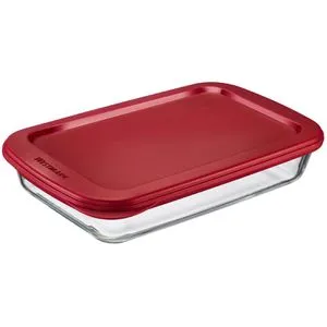 Westmark Aufschnittbox 23542270 - Luftdicht und BPA-frei - Frischhaltedose aus transparentem Borosilikatglas mit rutschfestem Deckel, ideal für Wurst und Käse. Spülmaschinengeeignet und platzsparend stapelbar. 1 Liter Volumen.