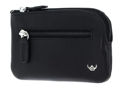 Golden Head Schlüsselmäppchen Polo RV Schlüsseletui Black - Geldbörsen & Etuis, elegantes Schlüsselmäppchen aus 100% Rindnappa Leder in Schwarz, perfekt für stilvolle Herren und kompakte Aufbewahrung.