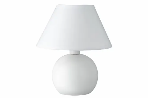 Nice Price Table&Desk Schirm Tischleuchte max.1x40W E14 Weiß 230V Stoff/Keramik