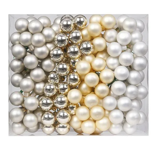 MAGIC by Inge Christbaumschmuck, Spiegelbeeren Glas 2,5cm, 144 Stück