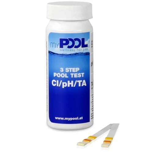 Produktbild myPOOL Teststrips 3 Step Chlor, pH + TA