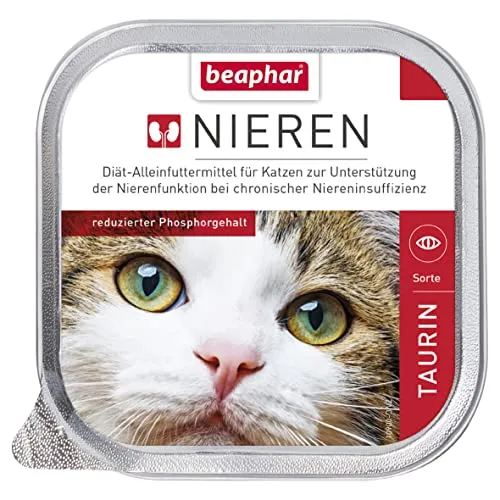 BEAPHAR – Nierendiät Taurin – Diätalleinfuttermittel Für Katzen Mit Chronischer Niereninsuffizienz – Zur Unterstützung Der Nierenfunktion – 100 g