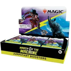 Magic the Gathering March of the Machine Jumpstart-Booster Display (18) - Kartenspiele - 18 thematische Jumpstart-Booster mit 20 Karten, ideal für schnelle Partien und vielseitige Kombinationen, um das Spiel zu lernen oder wieder einzusteigen.