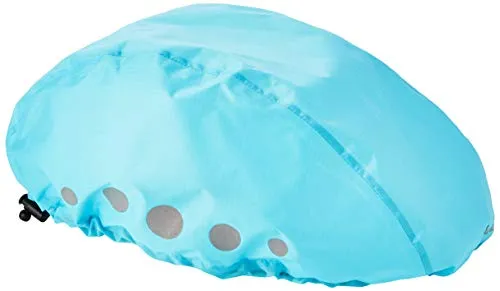 Playshoes Unisex Kinder Regenschutz Für Fahrradhelme Wasserdichter Regenüberzug Helm-Überzug, Türkis, S EU