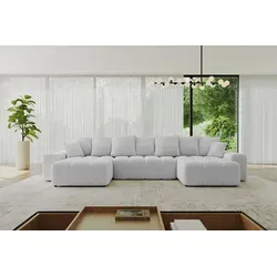 ALTDECOR Wohnlandschaft ENIL-U mit Schlaffunktion in grau von ALTDECOR