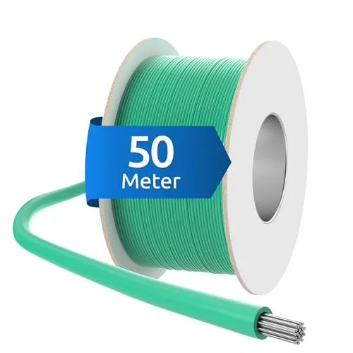 ECENCE 50m Begrenzungskabel für Mähroboter - passend für alle Marken - robuster Universal-Begrenzungsdraht Ø3,4mm - 1,17mm² Leiterquerschnitt - witterungsbeständig