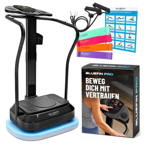 Bluefin Fitness Vibration Plate | Pro Model | Upgraded Design with Silent Motors | Comes with Built in Speakers