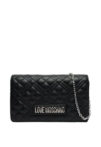 Love Moschino QUILTED PU SCHWARZ+GALV.NIKEL