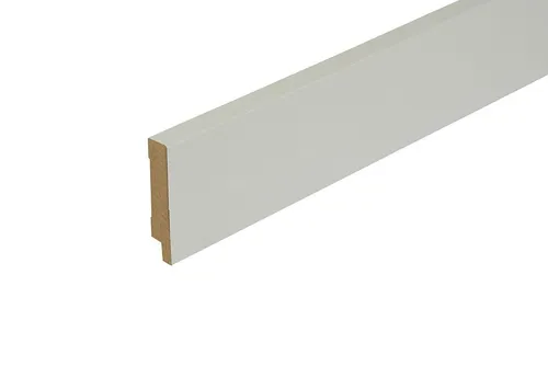 Sockelleiste weiß 12 x 70 MDF foliert RAL 9018 Fussleisten Modern Laminat