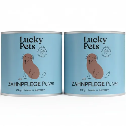 Lucky Pets Zahnpflegepulver für Hunde – Effiziente Zahnreinigung ohne Zahnbürste - Zahnpflegepulver für Hunde – die einfache Lösung zur Unterstützung der Zahnhygiene. Einfach unter das Futter mischen und Zahnstein sowie Mundgeruch effektiv reduzieren, ganz ohne Stress.