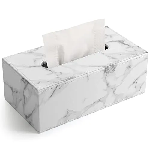 GORESE Kosmetiktücherbox Tücher Box aus Leder (Marble) von GORESE